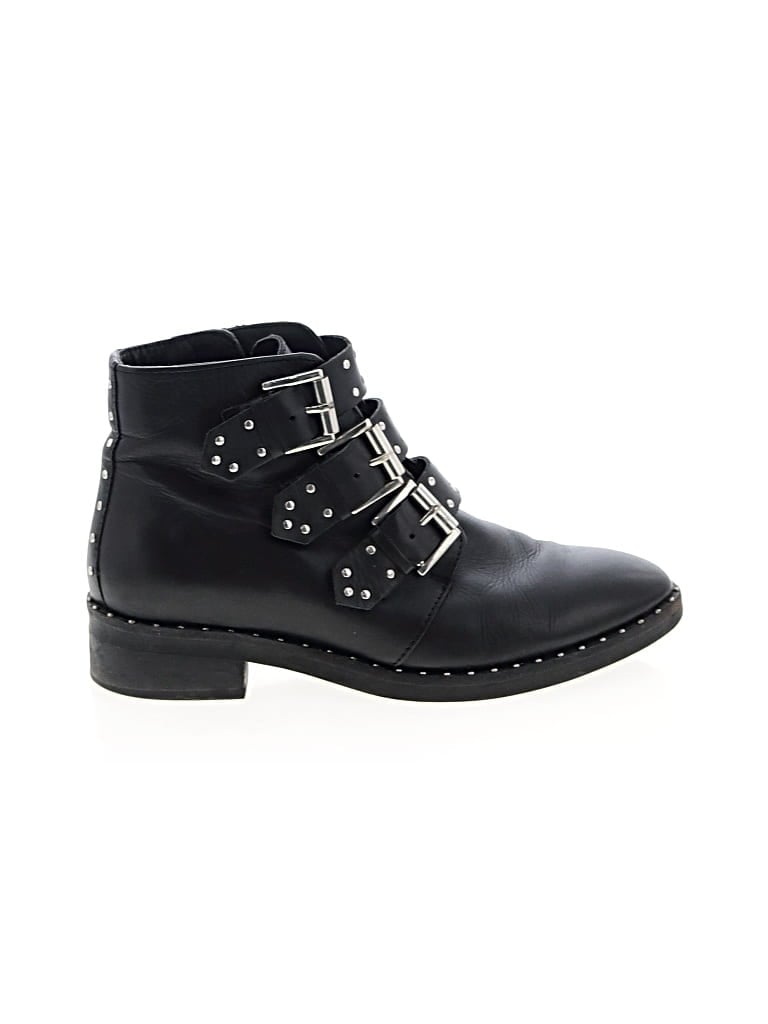 Pre-owned Asos Design Ankle Boots In Black