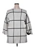 Tahari Checkered-gingham Gray Pullover Sweater Size 2X - photo 2