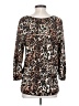 Claudia Richard Animal Print Brown 3/4 Sleeve Blouse Size S - photo 2