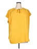 Como Blu 100% Polyester Yellow Short Sleeve Blouse Size 1X - photo 1