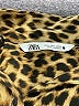 Zara Animal Print Brown Long Sleeve Blouse Size S - photo 7