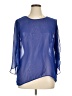 AB Studio 100% Polyester Blue 3/4 Sleeve Blouse Size XL - photo 1