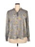 alex & lili 100% Polyester Floral Gray Long Sleeve Blouse Size 2X - photo 1