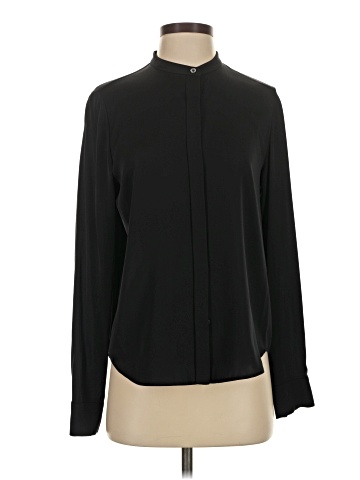 Vince. Long Sleeve Silk Top (view 1)