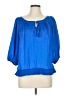 Monsoon 100% Polyester Snake Print Blue 3/4 Sleeve Blouse Size 12 - photo 1