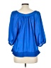 Monsoon 100% Polyester Snake Print Blue 3/4 Sleeve Blouse Size 12 - photo 2