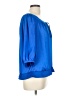 Monsoon 100% Polyester Snake Print Blue 3/4 Sleeve Blouse Size 12 - photo 4