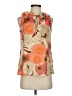 Ann Taylor LOFT 100% Polyester Orange Ivory Sleeveless Blouse Size XS - photo 1