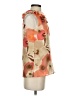 Ann Taylor LOFT 100% Polyester Orange Ivory Sleeveless Blouse Size XS - photo 4