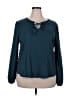 Nine West Teal Long Sleeve Blouse Size XXL - photo 1