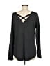 CAbi Gray Black Long Sleeve Top Size M - photo 2