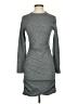 Express Solid Gray Casual Dress Size S - photo 1