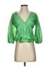 ASOS 100% Polyester Green 3/4 Sleeve Blouse Size 2 - photo 1