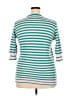 Unbranded 100% Polyester Stripes Teal Pullover Sweater Size 2X - photo 2