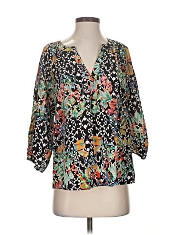 Kachel 3/4 Sleeve Silk Top (view 1)