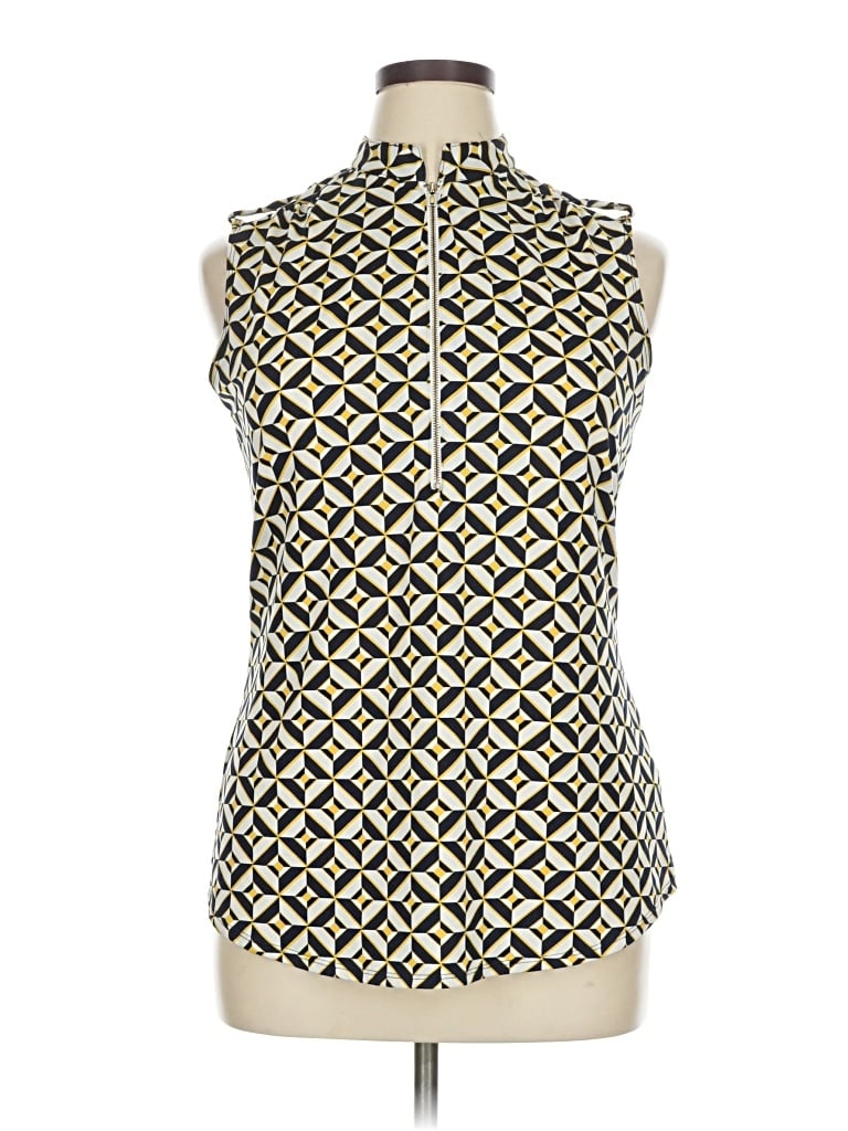 Pre-owned Perseption Concept Sleeveless Blouse In Yellow