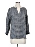 Ellie Kai 100% Silk Blue 3/4 Sleeve Silk Top Size 4 - photo 1