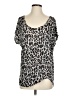 Joie 100% Linen Animal Print Silver Short Sleeve Blouse Size XS - photo 1