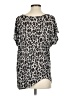 Joie 100% Linen Animal Print Silver Short Sleeve Blouse Size XS - photo 2