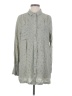 Amuse Society Polka Dots Gray Long Sleeve Blouse Size S - photo 1