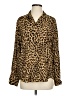 Zara Animal Print Brown Long Sleeve Blouse Size S - photo 1