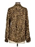 Zara Animal Print Brown Long Sleeve Blouse Size S - photo 2