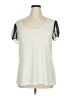 Allen B. by Allen Schwartz Silver Ivory Short Sleeve Top Size XL - photo 1