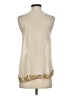 Papaya 100% Polyester Ivory Sleeveless Blouse Size S - photo 2