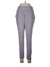 La Cera Solid Gray Purple Casual Pants Size L - photo 1
