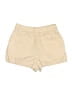 Le Rose Solid Tan Khaki Shorts Size L - photo 1