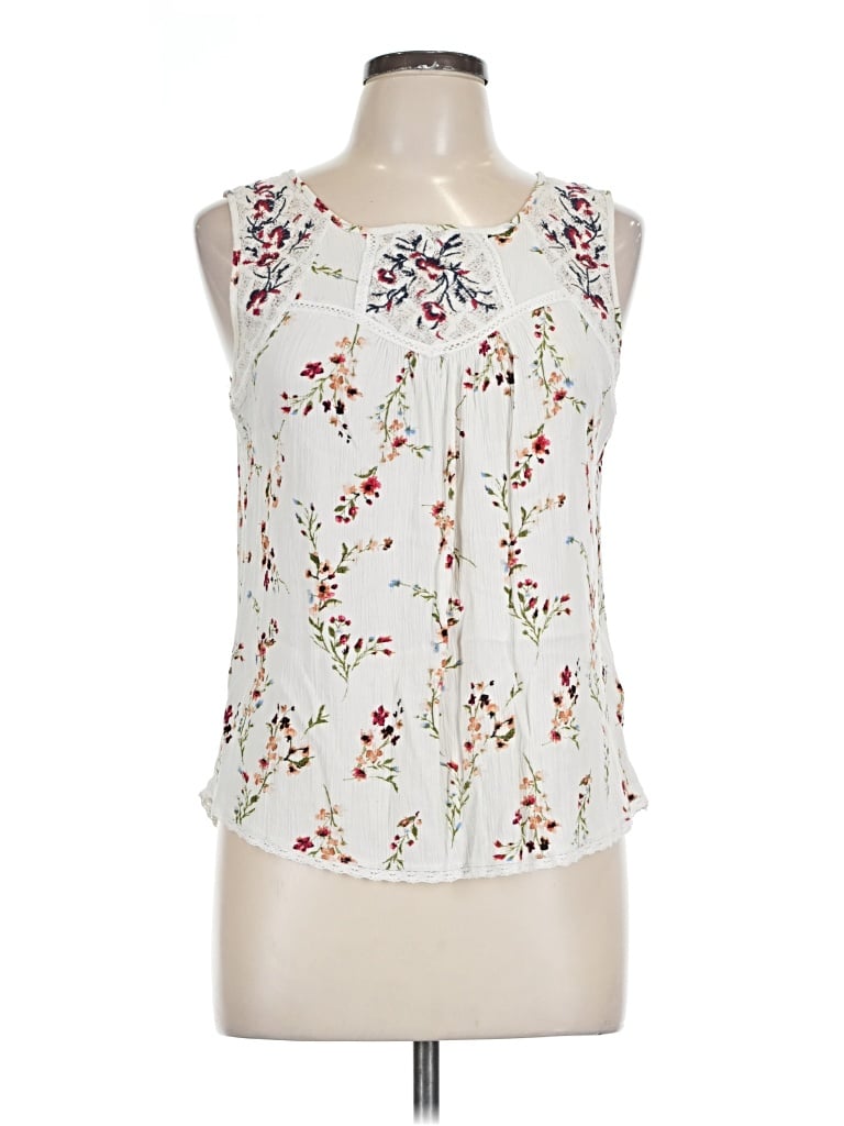 Pre-owned Mason & Belle Sleeveless Blouse In White