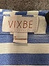 Vixbe 100% Rayon Stripes Blue 3/4 Sleeve Button-Down Shirt Size M - photo 7