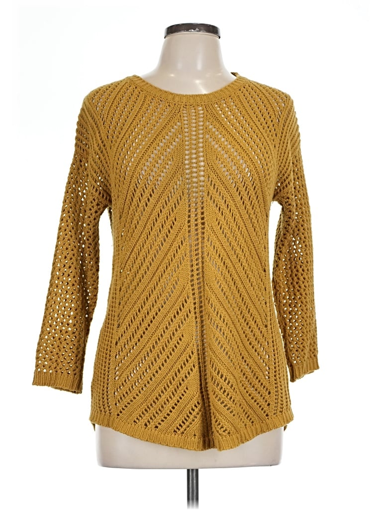 Pre-owned Chelsea & Theodore Pullover Sweater In Gold