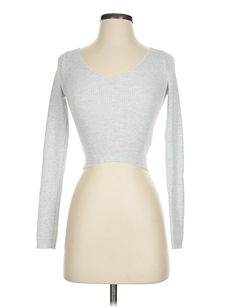Pre-owned Pink Rose Cardigan Sweater In Silver