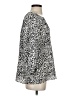 Joie 100% Silk Animal Print Silver 3/4 Sleeve Silk Top Size S - photo 4