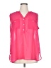 Apt. 9 100% Polyester Solid Pink Sleeveless Blouse Size 1X - photo 1