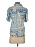 Zara Paisley Blue Short Sleeve Blouse Size XS - photo 2
