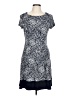 Connected Apparel Paisley Blue Casual Dress Size 10 - photo 1