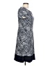 Connected Apparel Paisley Blue Casual Dress Size 10 - photo 4
