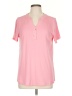 Andree by UNIT Pink Short Sleeve Henley Size 8 - photo 1