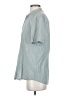 Zara Teal Short Sleeve Button-Down Shirt Size S - photo 5