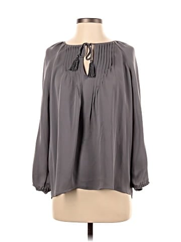 Joie Long Sleeve Silk Top (view 1)