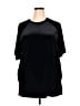 Open Edit Black Short Sleeve Top Size 2X - photo 1