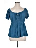 Torrid Blue Short Sleeve Blouse Size 1X Plus (1) - photo 1