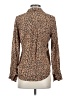 Rails Animal Print Brown Long Sleeve Blouse Size XXS - photo 2