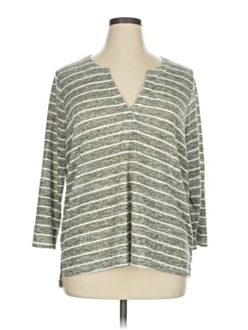 Bobeau 3/4 Sleeve Top (view 1)