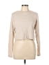 Maison Garrison Metallic Tan Pullover Sweater Size L - photo 1