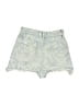 Zara Paisley Blue Denim Shorts Size 0 - photo 2