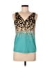 Shein 100% Polyester Teal Sleeveless Blouse Size S - photo 1