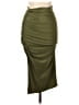 Shein Solid Green Casual Skirt Size L - photo 1